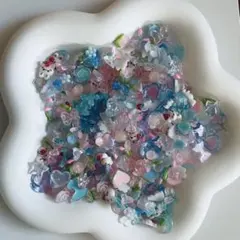 【50個】ピンクブルー系素材mix ネイルパーツ　まとめ売り　デコパーツ　量産型