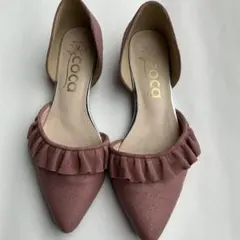 coca フリルつきパンプス　22センチ