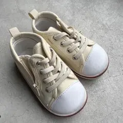 クリーム色 スニーカー 14cm ハイカット