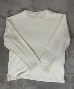 オフホワイト コットン 長袖カットソー M