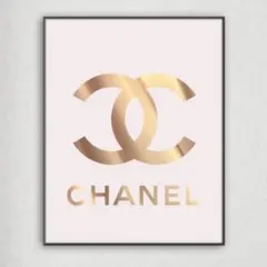 H209 アートポスター インテリア CHANEL シャネル ピンク くすみ