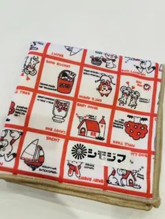 【未使用品】ハンカチ シモジマ 昭和レトロ 包装紙柄 ファンシーショップのサムネイル