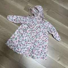 【美品】apres les cours 花柄レインコート 100〜110センチ用
