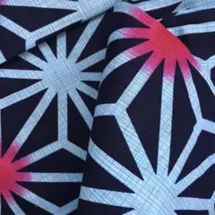 綿麻♪すずし 葉蔭に紫陽花☆高級 綿麻浴衣☆新品 浴衣セット 3点