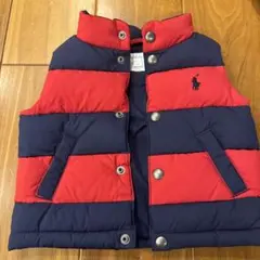 Ralph Lauren ダウンベスト 12M ネイビー/レッド