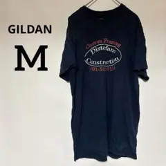 値下げ歓迎✨ GILDAN 【M】 ネイビー Tシャツ 夏 プリントT シンプル