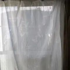 透けにくいストライプレースカーテン