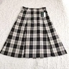 タグ付き✨KEITH リネンライク フレアスカート チェック 洗える 40