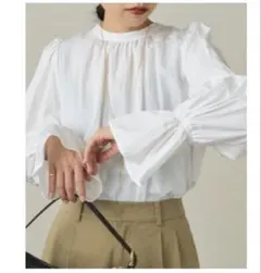 plage 2026 IND VOIL SHIRRING ブラウス ホワイト - メルカリ