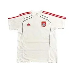00s adidas ラグラン Tシャツ 白 バイエルンミュンヘン ドイツ L