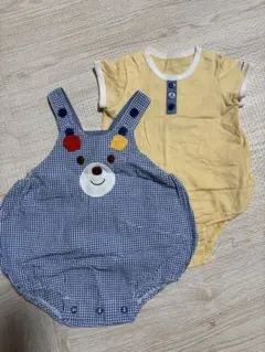 ホットビスケット　クマ刺繍ロンパース 80サイズ