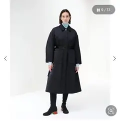 LANVIN en Bleu ランバンオンブルー　 中綿コート　ベルトあり　光沢