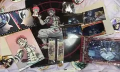 鬼滅の刃 猗窩座 12個 クリアファイル ポストカード ピンズ ラバスト 等