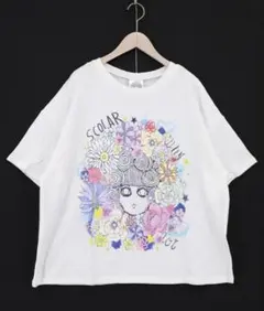 スカラー scolar 161647：水彩タッチ花蝶プリントTシャツ - メルカリ