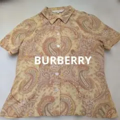希少柄❣️Burberrys ペイズリー柄 半袖シャツ イエロー　7のサムネイル