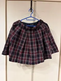 pom ponette チェック柄フレアスカート ジュニアサイズ