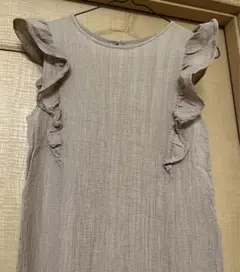 フィフス　ロングワンピース　M ベージュ　ノースリーブ　フリル　可愛い