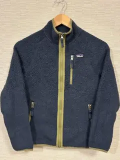 キッズ パタゴニア 21FA レトロパイルジャケット ネイビー boys L