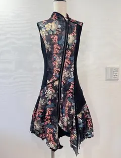 N°21 シルク 100% シフォン ワンピース ボウタイ 花柄 フリル 36 N°21 シルク 100% シフォン ワンピース ボウタイ 花柄 フリル 36