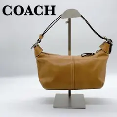 coach　コーチ　ワンショルダーバッグ　2way　ライトブラウン　レザー