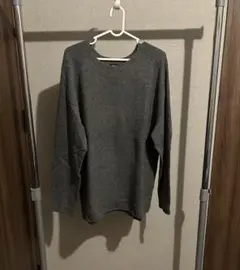 UNIQLO ユニクロ 3Dスフレクルーネックセーター XL グレー