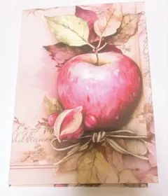 BOOK型おすそ分けファイル ブック型 土台 コラージュ 素材 紙モノ りんご