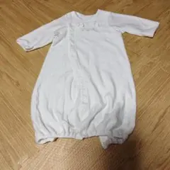 くま耳デザインロンパース 白