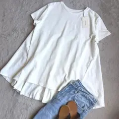 【新品】ELFRANK エルフランク　フレア　チュニック Tシャツ ゆったりのサムネイル