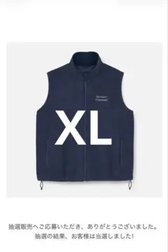 エンノイ　ennoy フリースベスト　ネイビー　XLサイズ