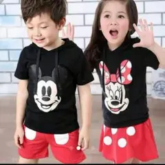 100新品ミニー@大人気キッズ上下セットアップ