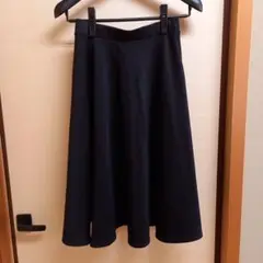 美品　黒 フレアスカート ひざ丈