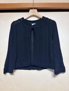 ELLE PARIS ニットカーディガン ブラック　M