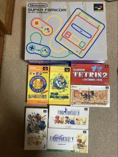 未使用に近い　スーパーファミコン本体と人気ゲームソフトセット