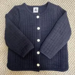 【プチバトー】キルティングカーディガン18m