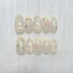 037ネイルチップ 現品販売 推しネイル ライブ 即購入⭕️ 黄色ネイル