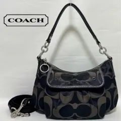 COACH コーチ ショルダーバッグ ポピーシグネチャー ハンドバッグ 2WAY