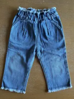 BREEZE 9分丈フリンジデニムパンツ　90cm