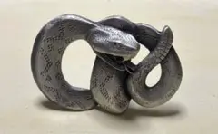 シルバー 蛇デザイン アートバックル