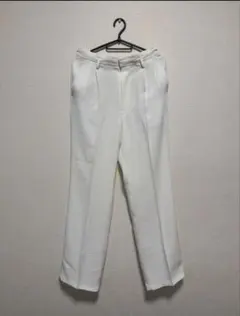 センタープレス ワイドパンツ ウエストゴム タックワイドパンツ ツータック