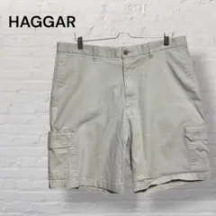 HAGGAR カーゴショーツ ハーフパンツ W38 ベージュ古着