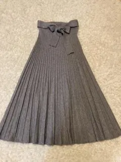 BEAMS HEART グレー プリーツスカート S