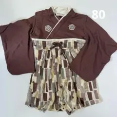 ベビー袴　80 男の子　袴ロンパース