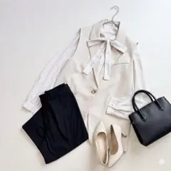 ひ*ん様 未使用 タグ付き 23区 ジレ ベスト ロング丈 セレモニー