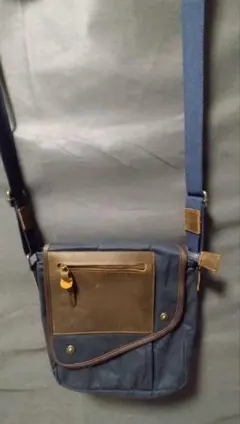 【極美品】キャンバス レザー ショルダーバッグ
