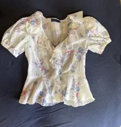 POLO Ralph Lauren 花柄 フリルブラウス 半袖 サイズ2