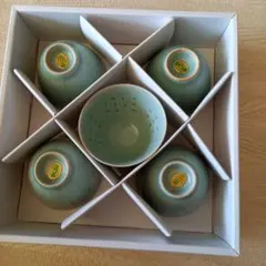 緑色 湯飲み 5個セット　中国製品未使用