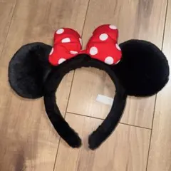 ミニーマウス 耳付きカチューシャ