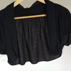 お値下げしました！新品、未使用！ROPEのパーティー用ボレロ　黒　ラメ入り