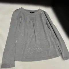 MADAM JOCONDEマダムジョコンダ長袖ニットMラメ セーター グレーのサムネイル