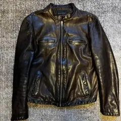 バナナリパブリック 00s レザージャケット　ダークブラウン シングルライダース